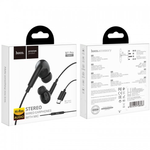 Audífono con cable USB-C Hoco M1 Pro