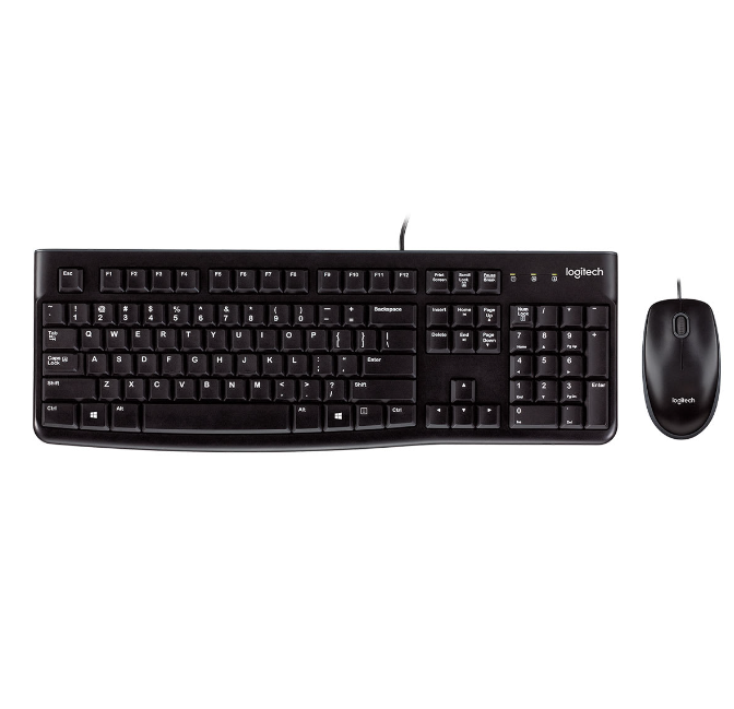 Kit Teclado y Mouse alámbrico Logitech MK120