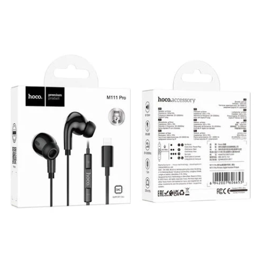 Audífono con cable Pro Lightning Hoco M11