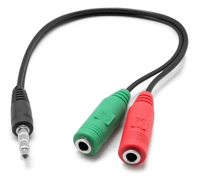 Cable de audio 3,5mm macho a micrófo y audífono