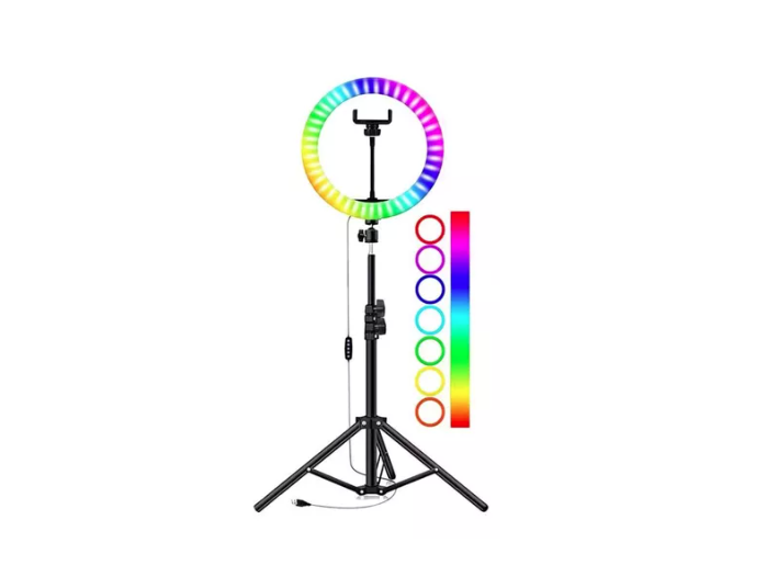 Aro de luz 3D-36 LED + tripode 36CM RGB