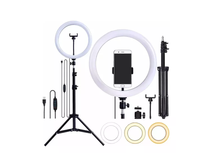 Aro de luz 3D-36 LED + tripode 36CM RGB