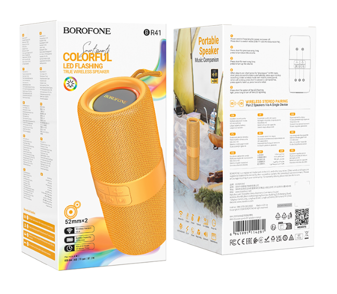 Parlante  Bluetooth Colorful Led Borofone BR41