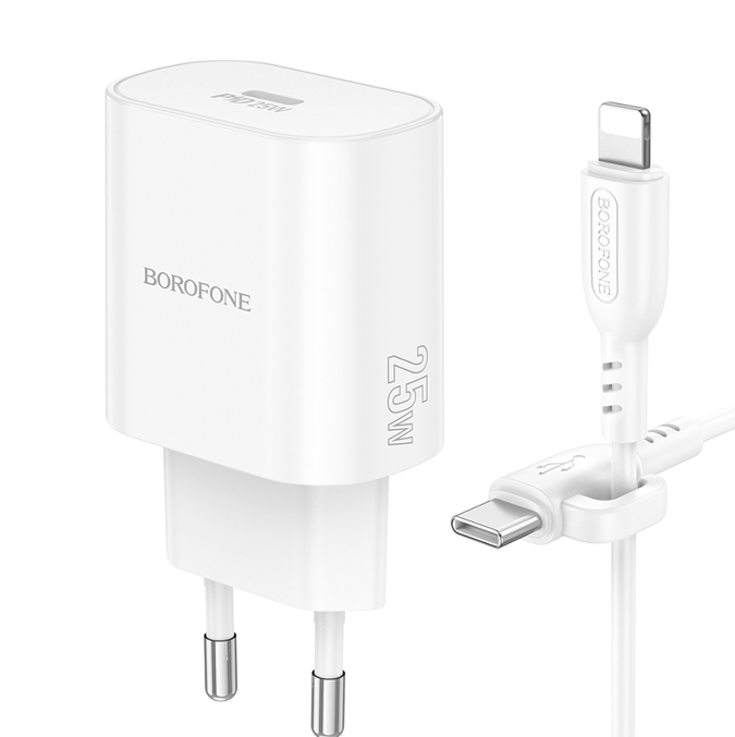 Cargador de pared USB-C a Lightning 25W Borofone BA82A