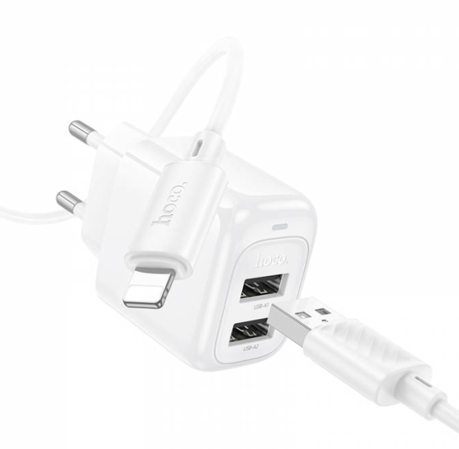 Cargador Lighting dual USB Hoco CS51A