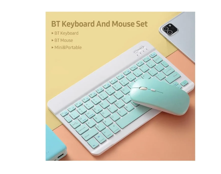 Kit de Teclado y mouse Bluetooth 10 pulgadas