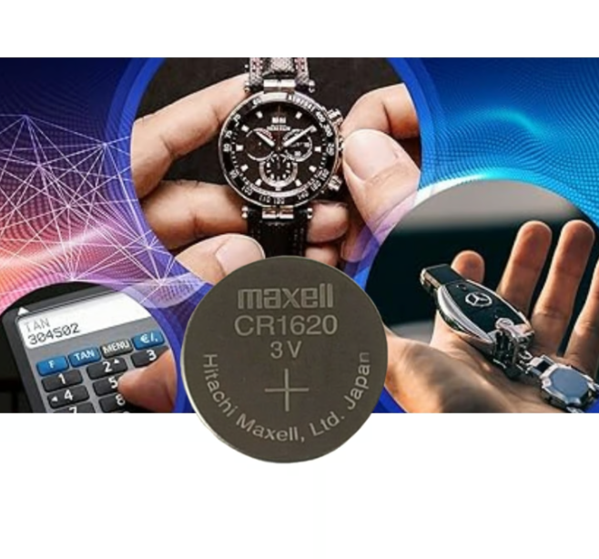 Blister 5 unidades pilas tipo botón CR1620 3V  Maxell