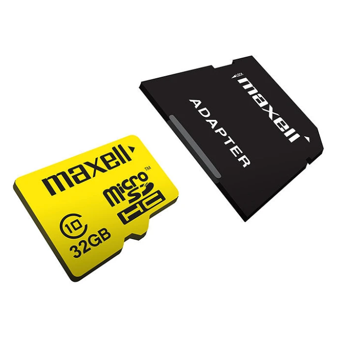 Tarjeta de memoria MicroSD 32GB + Adaptador 90MB/s Maxell