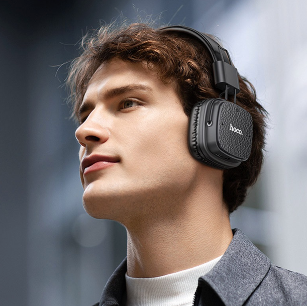 Audifono inalambrico  28hrs Play Time Hoco W56 negro