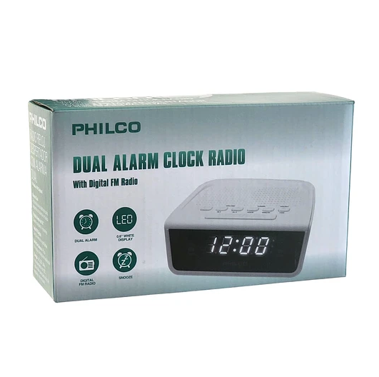 Radio Reloj despertador Dual Alarm Philco PAR2106