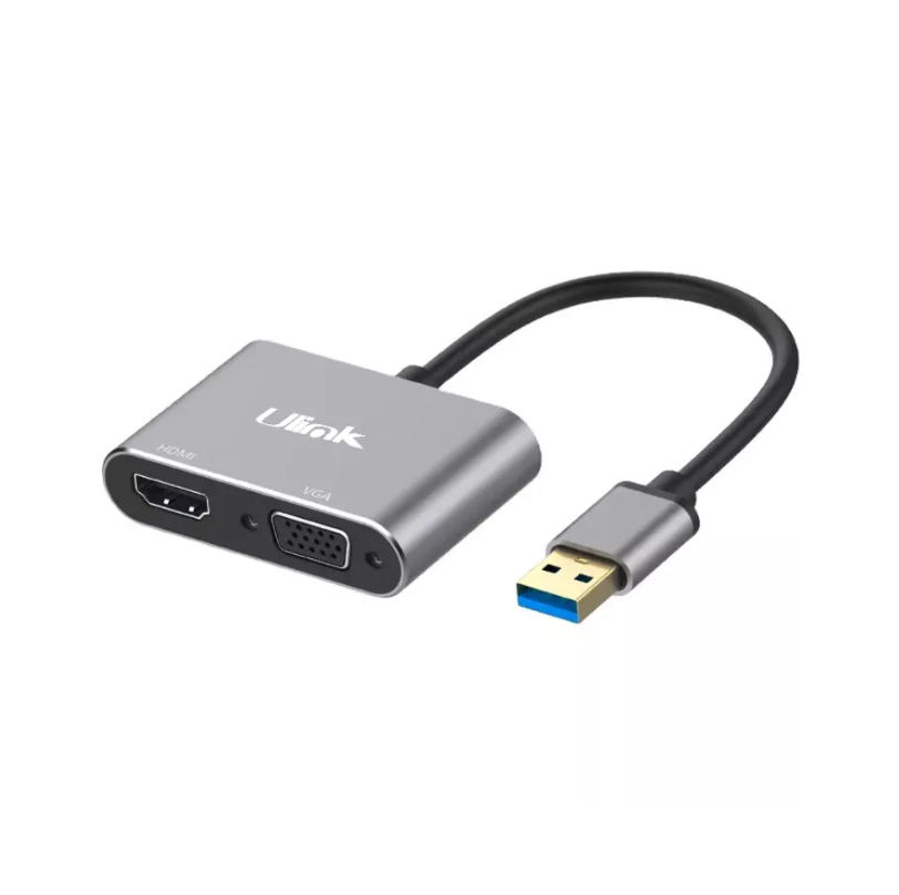 Adaptador  USB 3.0 a HDMI y VGA Ulink  UL-AD300HV