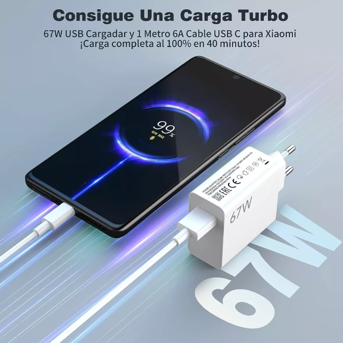 Cargador de pared Xiaomi 67W USB-C