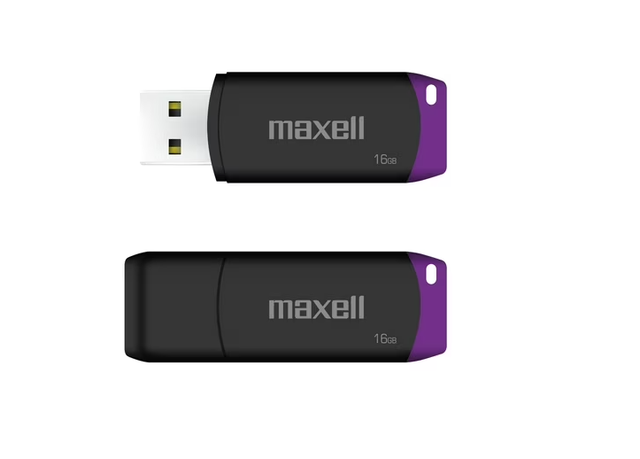 Pendrive USB 2.0 16gb Maxell negro/morado