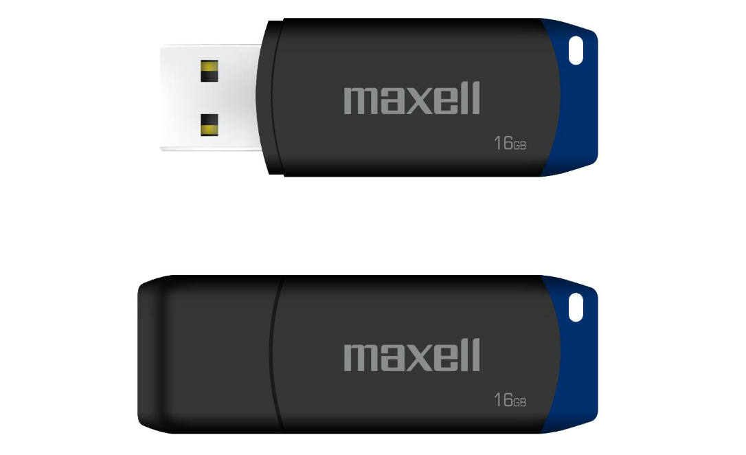 Pendrive USB 2.0 16gb Maxell negro/azul