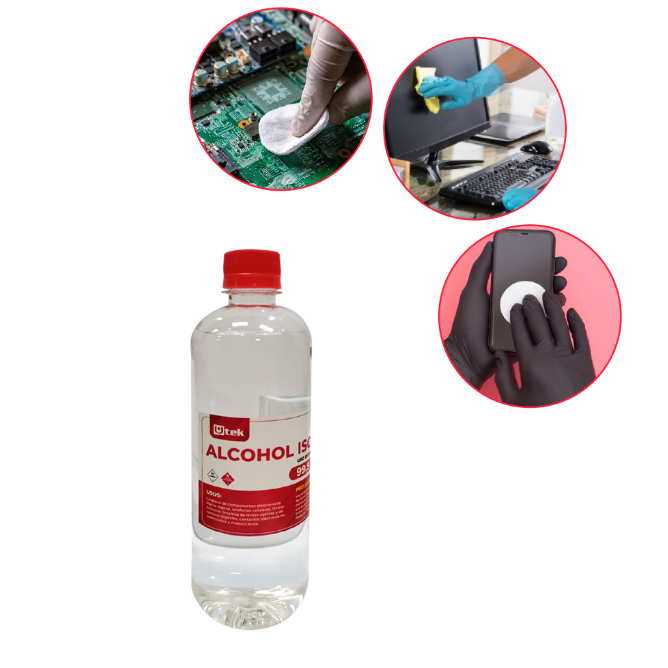 Alcohol Isopropílico 500cc  99.9% Pureza Utek