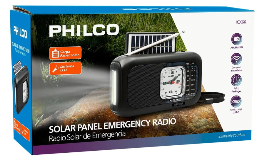 Radio Solar de emergencia BT Philco ICX66