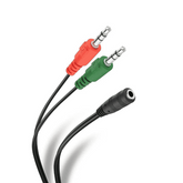 Cable de audio 3.5mm hembra 3.5mm macho splitter Ulink