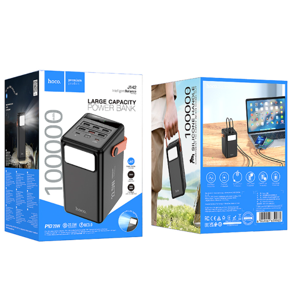 Power Bank 100000 mAh Surpass 22,5 W + PD20 W Hoco J142