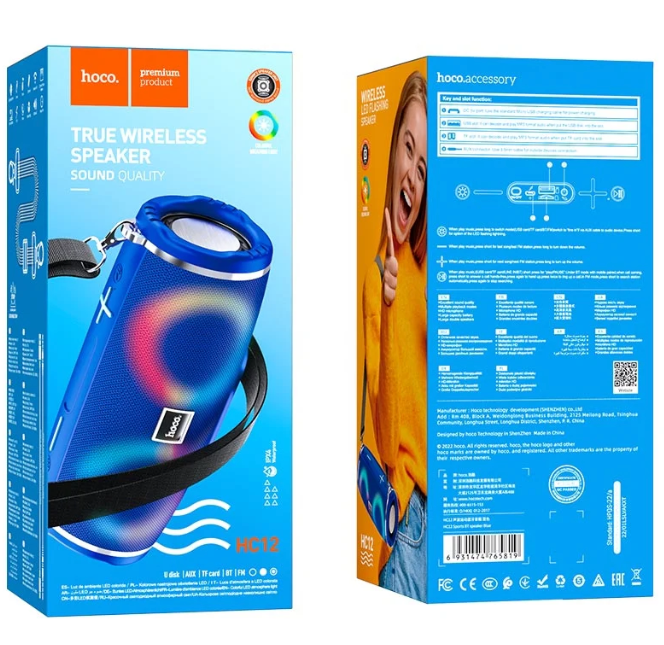 Parlante Bluetooth IPX4 Waterproof Hoco HC12