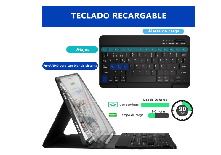 Funda con teclado para IPAD Air11 (2025/2024) Air5/Air4 10.9