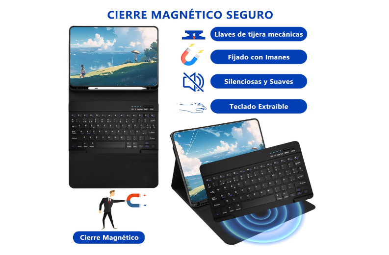 Funda con teclado para IPAD Air11 (2025/2024) Air5/Air4 10.9