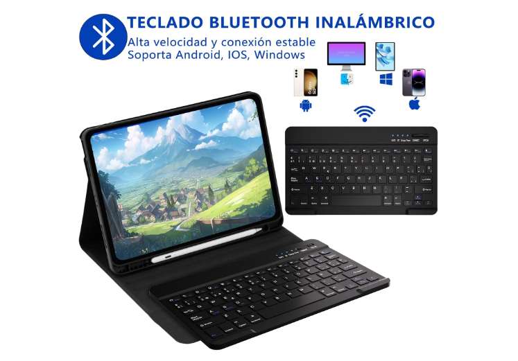 Funda con teclado para IPAD Air11 (2025/2024) Air5/Air4 10.9