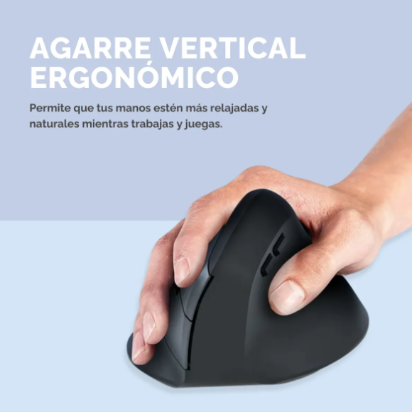 Mouse BT Ergonómico 2,4Hz 1600DPI Recargable UT-MOER200R Utek