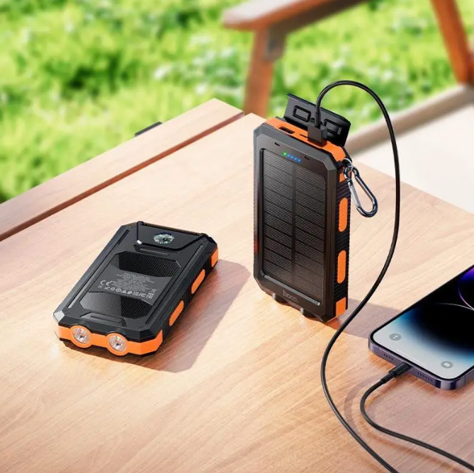 Power Bank solar con linterna 8000mah Hoco J164