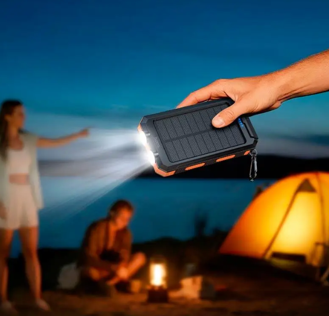 Power Bank solar con linterna 8000mah Hoco J164