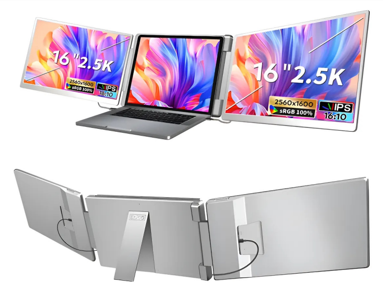 Monitor doble pantalla 16 pulgadas QHD 2560x1600 C-S5 para notebook MacBook