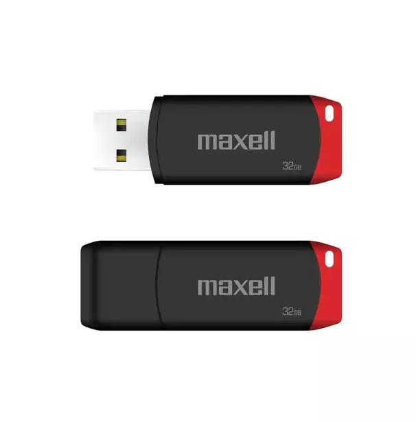 Pendrive USB 2.0 16gb Maxell Negro/rojo