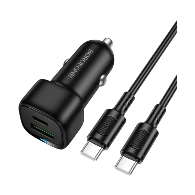Cargador de auto con cable USB-C 38W Borofone BZ34B