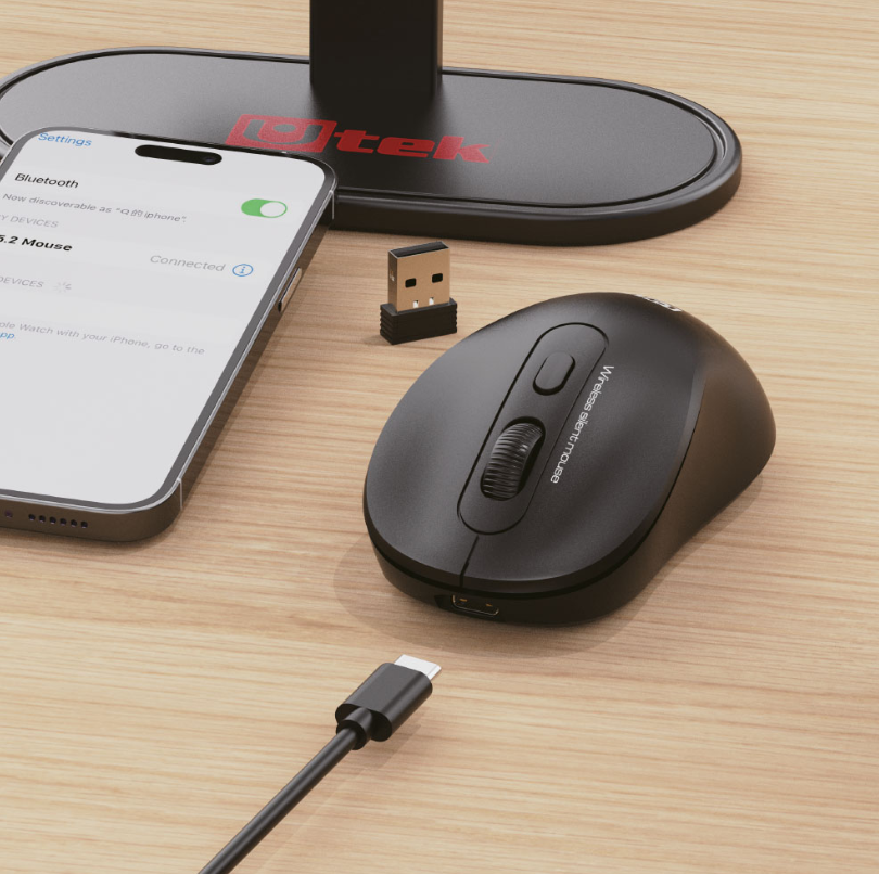 Mouse Inalámbrico Bluetooth recargable USB-C UT-MO750R