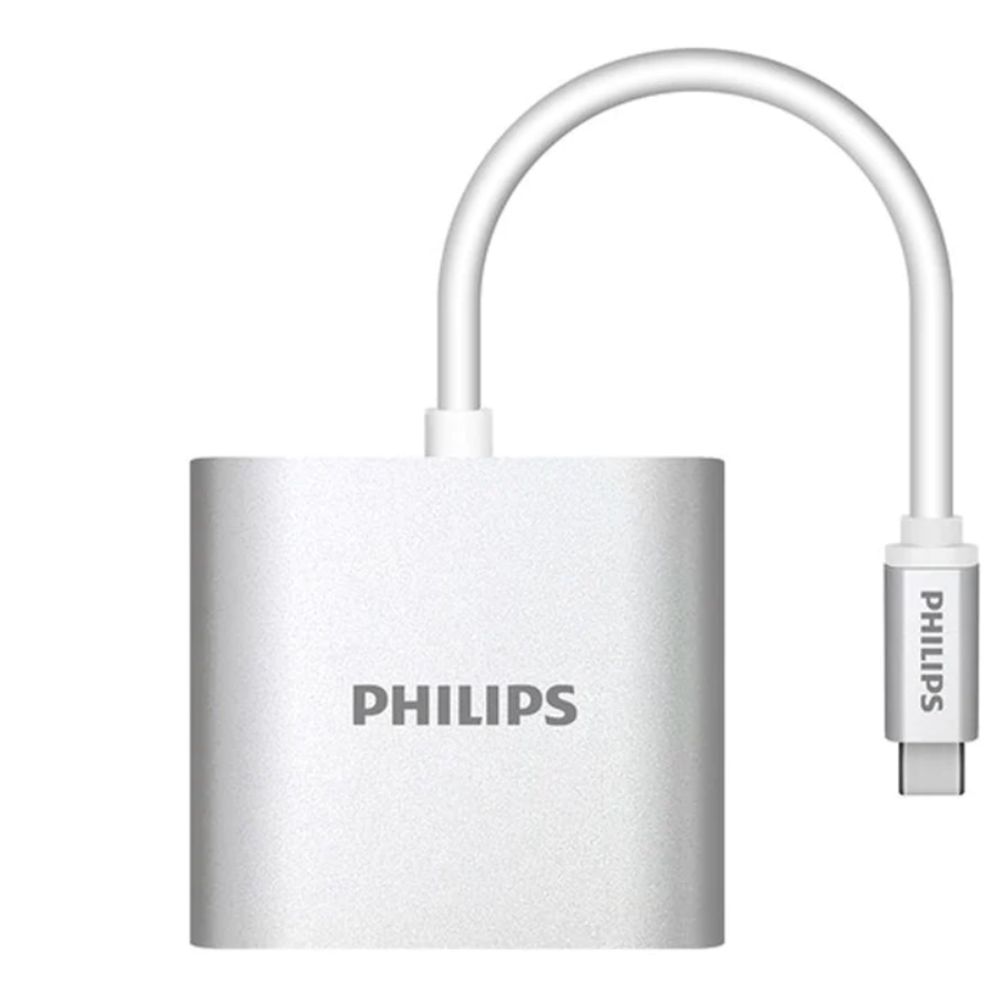 Adaptador Philips multifunción Usb-C a HDTV 4k  3en1