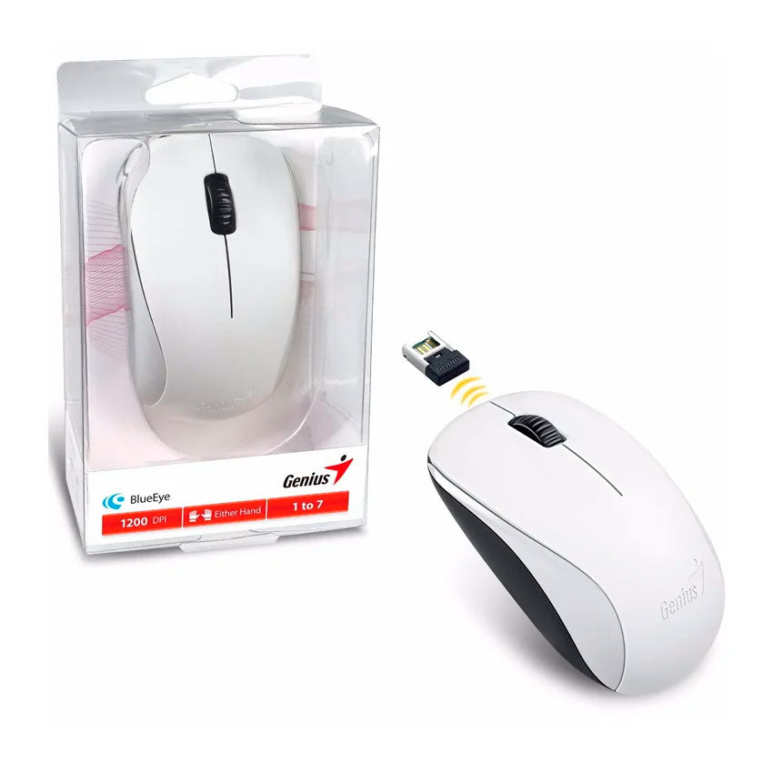 Mouse Genius inalámbrico blanco NX-7000