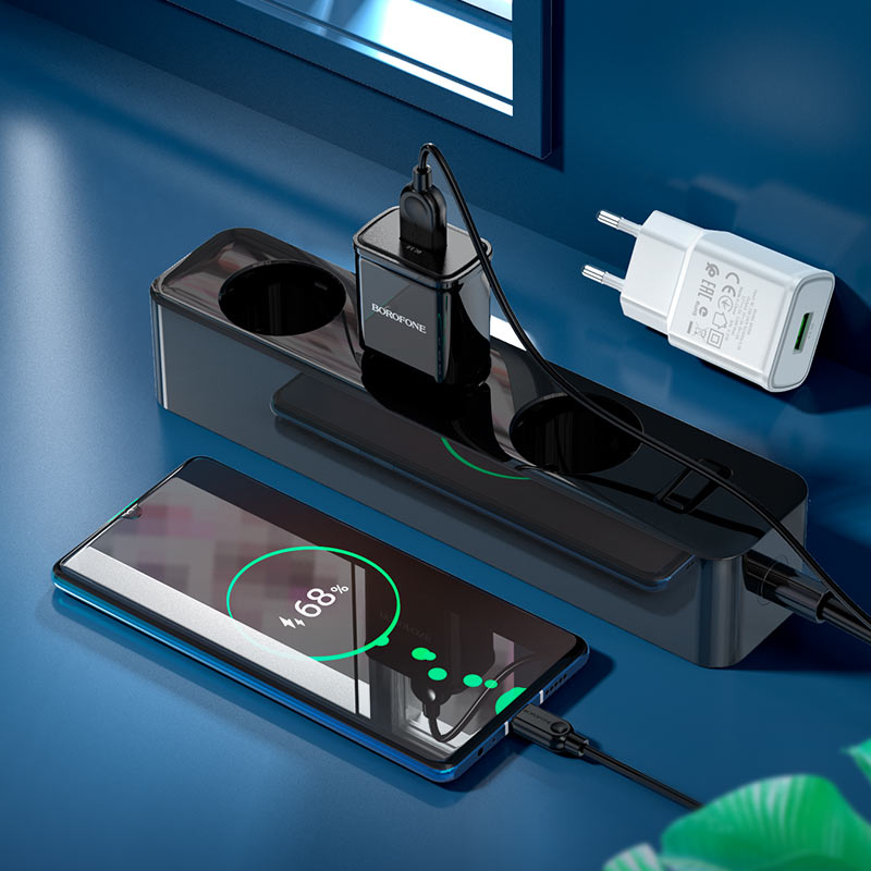 Cargador con cable USB-C 18W Borofone BA59A