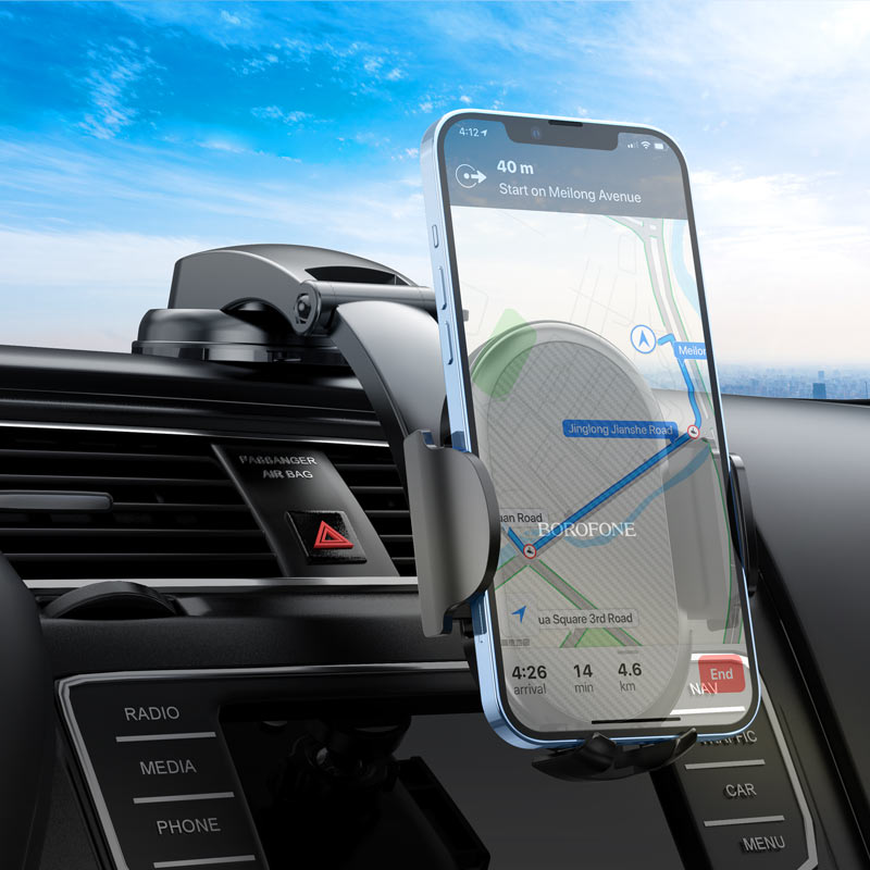 Soporte Auto Ventosa Con Brazo Ajustable Borofone BH73