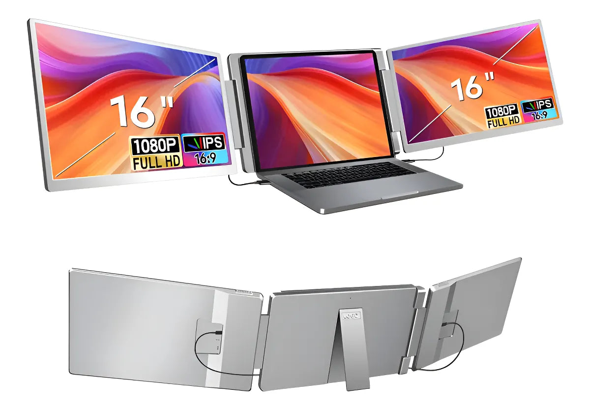 Monitor doble pantalla portátil 16 pulgadas Full HD C-S11 para home office