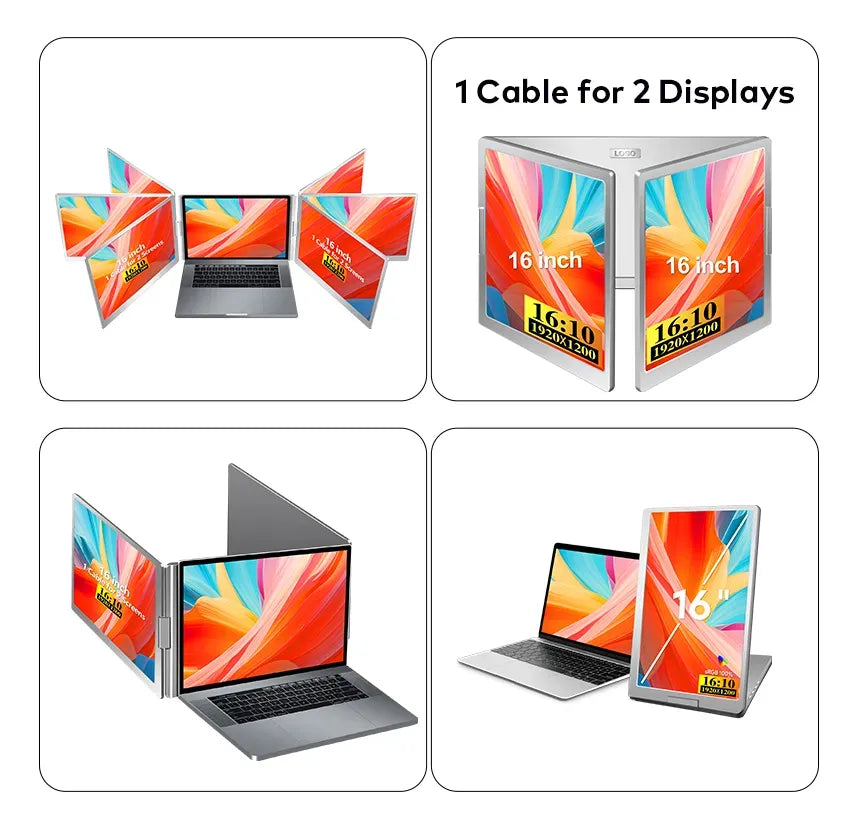 Extensor monitor doble pantalla 16¨Fhd Ips 1920x1200 px CW-S900
