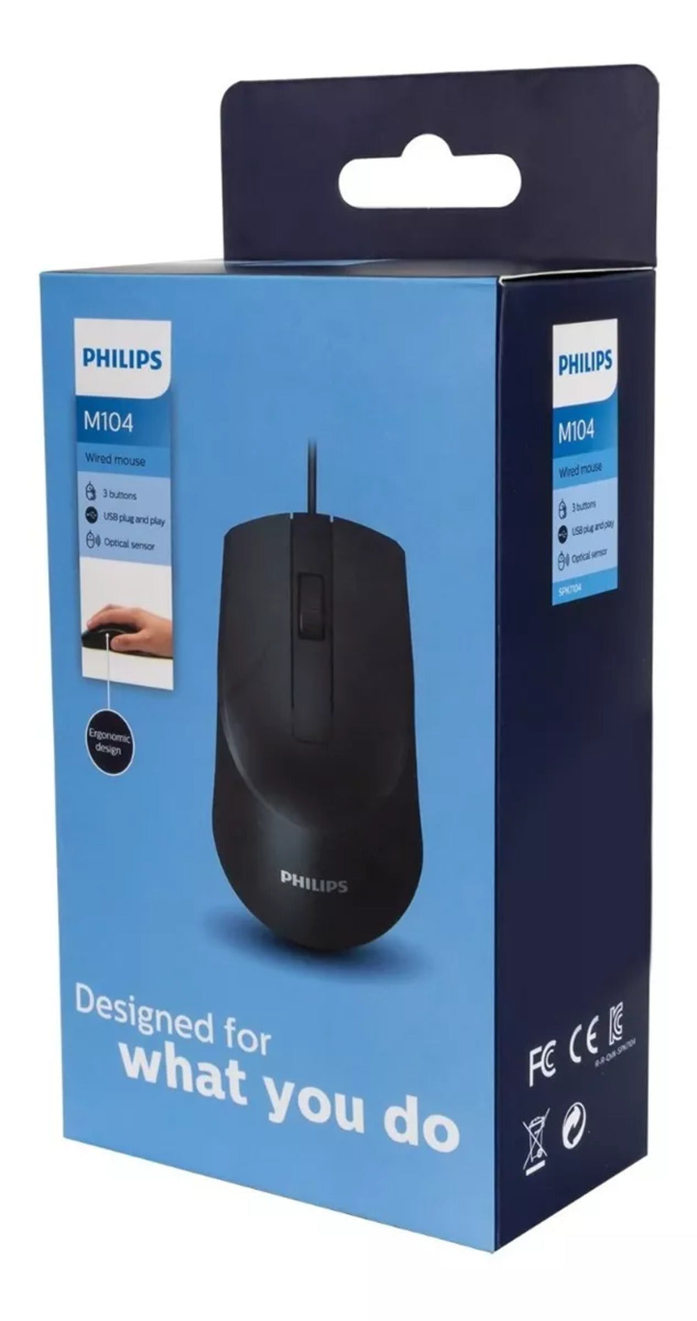 Mouse  alámbrico entrada Usb Philips M104
