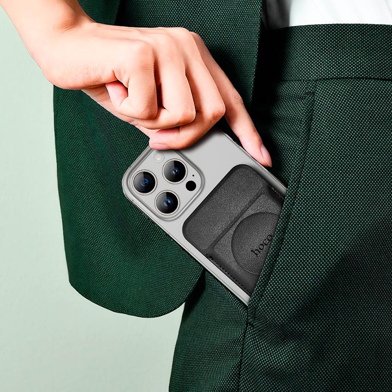 Tarjetero multifuncion para celular magnético Hoco GT6