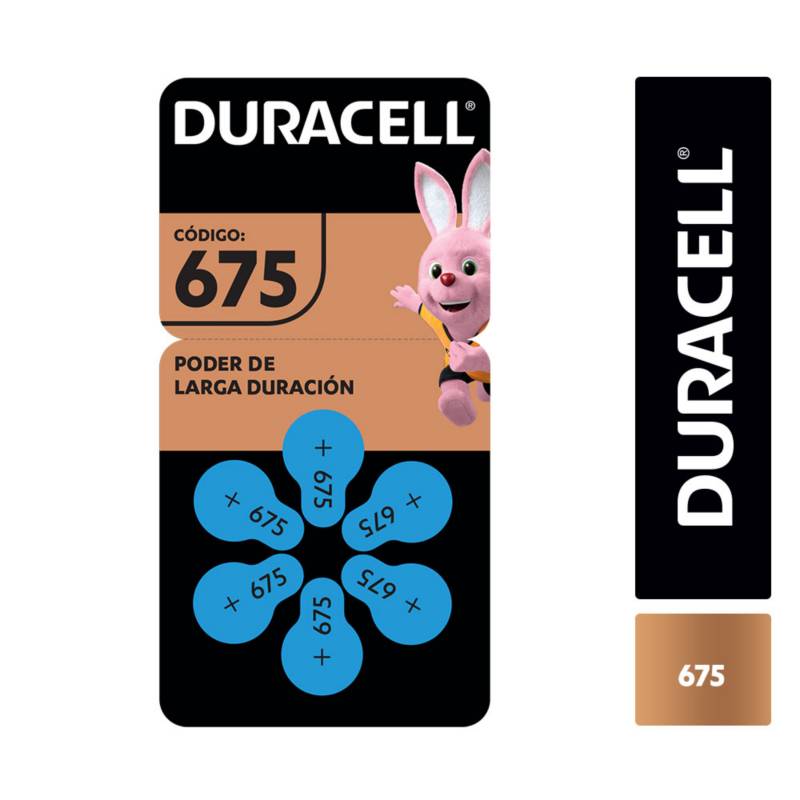 Pilas para audífonos tamaño +675  Duracell