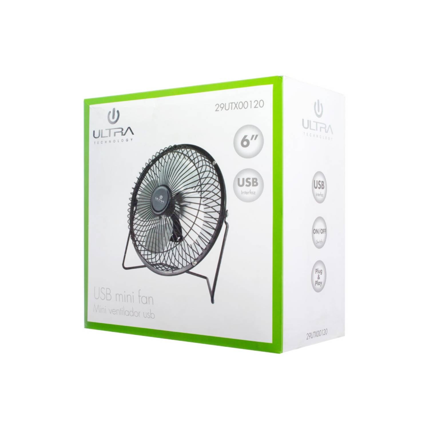 Mini Ventilador USB  de 6” Ultra