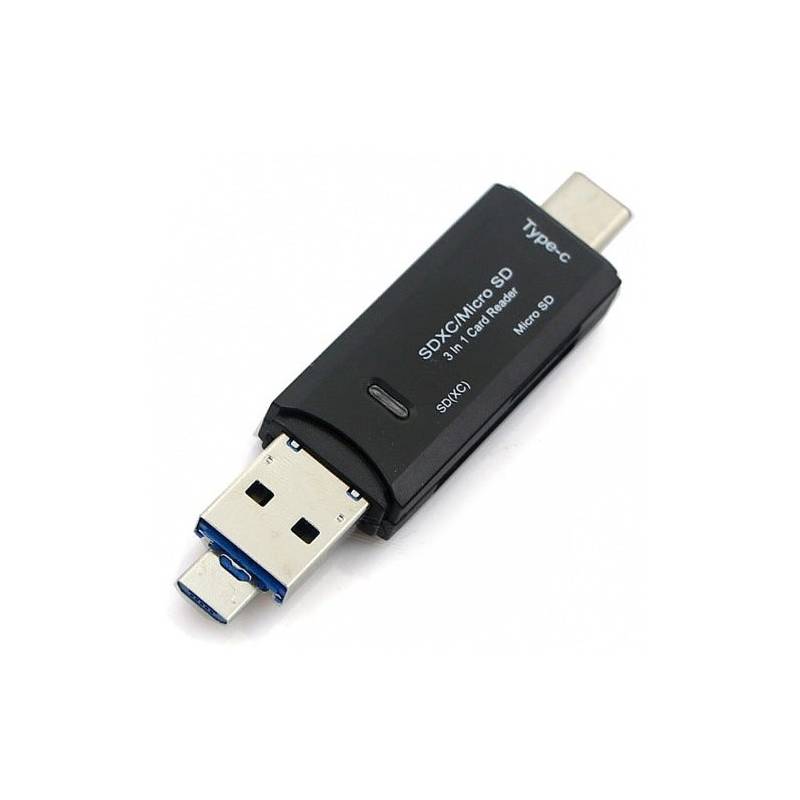 Lector micro Philco SD/USB 3 en 1 OTG  79144