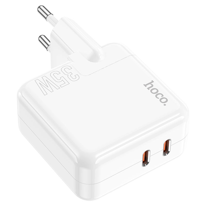 Cargador Adaptador  PD35W dual USB-C Hoco C110A
