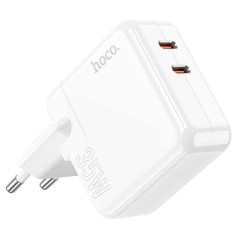 Cargador Adaptador  PD35W dual USB-C Hoco C110A