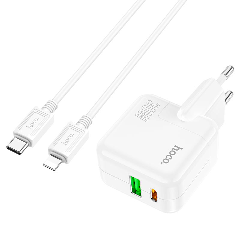 Cargador  PD30W USB-C QC3.0 Hoco C111A