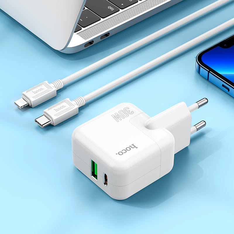 Cargador  PD30W USB-C QC3.0 Hoco C111A