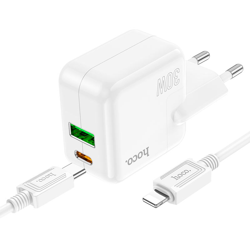 Cargador  PD30W USB-C QC3.0 Hoco C111A