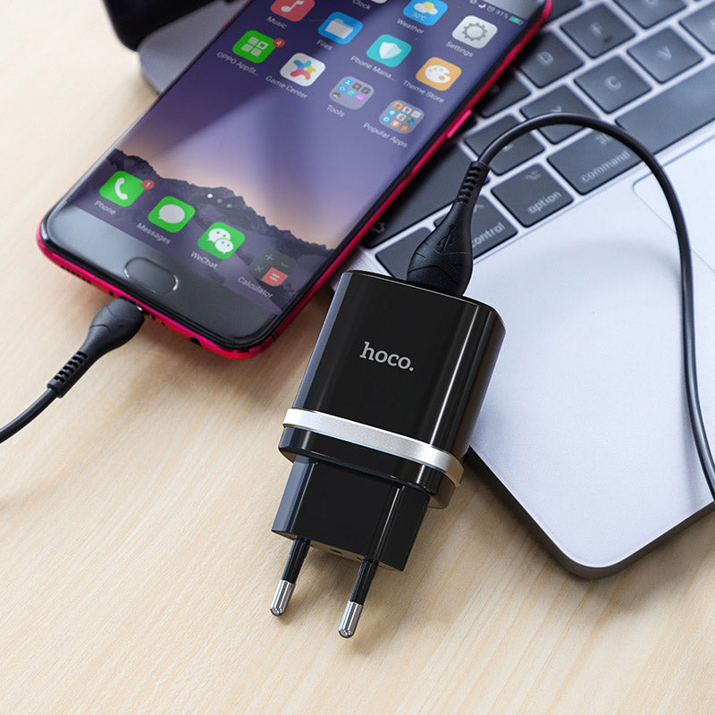 Cargador de pared USB 3.0 certificado Hoco C12Q